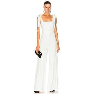 Alexis Lincoln Bow Jumpsuit Size XS Wide Leg Polka Dots